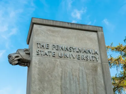 Sign on Penn State University campus